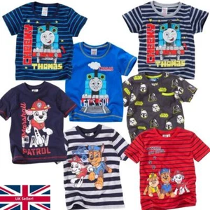 Kids Character T-Shirts Tops Short Sleeve Novelty Cotton Official Brand Boy Girl - Picture 1 of 17