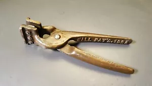 Vintage Hall (Ada P. Hall) Viehtattoo Zange Pat'd 1932 Messing altes Werkzeug - Bild 1 von 10