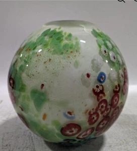 Art Glass Millefiori Vase 8.5 X 7" Beautifully Handcrafted Murano - Picture 1 of 4