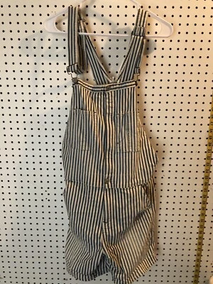 Mono True Religion para mujer talla S/P pequeño blanco azul prendedor a rayas Foto 1 de 4