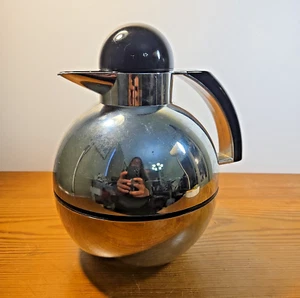 STUDIO NOVA Spectra Silver Thermal Coffee Carafe Post Modern Bulbous - Picture 1 of 7