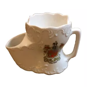 Shaving Scuttle Bolton family crest Groshe-Slavevic - Picture 1 of 6