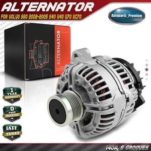 Alternator for Volvo S60 2002-2005 S40 V40 V70 XC70 140A 12V CCW 6-Groove Clutch - Picture 1 of 9