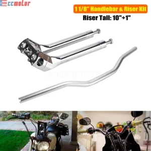 1 1/8" Club Style Pullback Handlebar Riser For Cafe Racer Chopper Bobber Cruiser - Picture 1 of 12