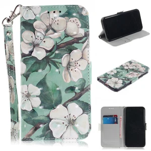 Hybrid Flip Wallet PU Strap Holder Case Cover For iPhone 11 Pro Max XS XR 8 Plus - Picture 1 of 10