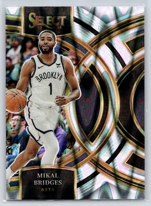 2023-24 Panini Select Premier Mikal Bridges Silver Tectonic Prizm Nets #167 - Picture 1 of 2