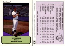 Keith Brown 1990 ProCards AAA #536 Card *AutographDen*