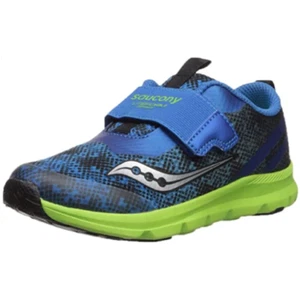 NEW Saucony Kid Toddler Liteform Strap Sneaker Blue Lime Green Snake Skin Print - Picture 1 of 7