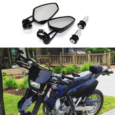 Espejos retrovisores de barra negros para motocicleta Suzuki DRZ400 E SM DRZ DR 650SE 400 250 Foto 1 de 4