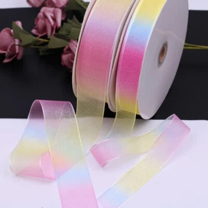 91m Rainbow Mesh Ribbon Trimming Tulle Craft for Headdress Packaging Wedding DIY - Picture 1 of 7