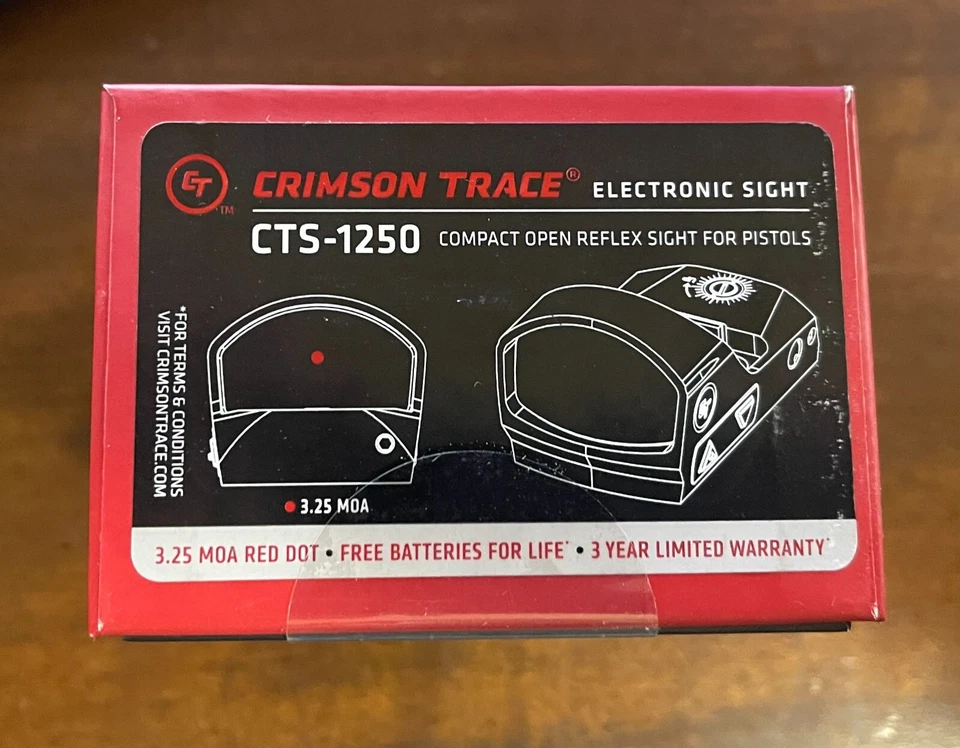 Crimson Trace CTS-1250 Compact Open Reflex Pistol Sight Night Vision Compatible - Image 1 of 1