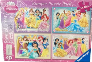 Ravensburger 4x100pc Disney Princesses: Time to Sparkle 2014 jigsaw puzzle Rare - Picture 1 of 2