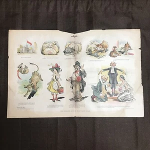  Judge Magazine Centerfold Gillam 1898 New York City politics Tammany hall - Picture 1 of 2