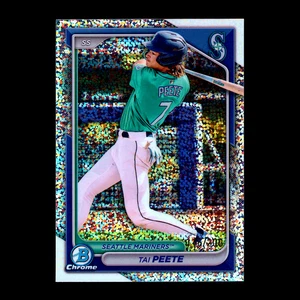 2024 Bowman Chrome Draft Tai Peete Sparkle Refractor #BDC-194 Mariners RC /200 - Picture 1 of 1