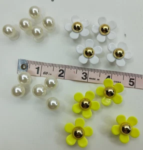 18 Stck. Blume Schleife Perle Schuh Niedlich Blume Schleife Schuh Charms für Mädchen Frauen - Bild 1 von 8