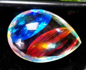 Birthday Gift 28Ct beautiful!!! Pendent Size Mystic topaz Multi Color 18x25x10mm - Picture 1 of 7