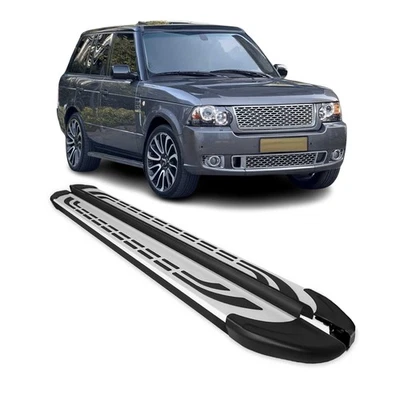 Nerf Bars Side Step Running Boards for Land Rover Range Rover 2003-12 Black Gray - Image 1 of 4