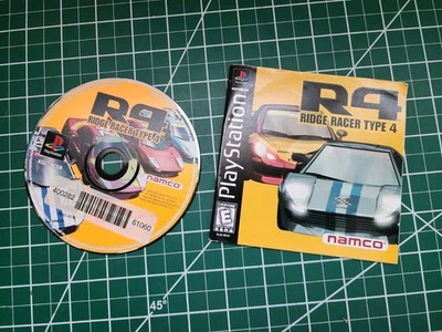 R4: Ridge Racer Type 4 PS1 DISC & Manual ONLY Tested Working - Image 1 of 4