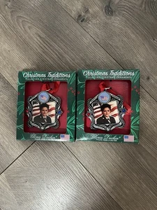 2 Christmas Traditions 2024 Duty / Honor/ Courage Gloria Duchin Ornaments New - Picture 1 of 2