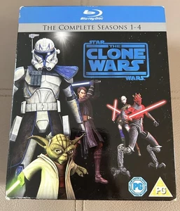 Star Wars The Clone Wars Seasons 1-4 Region-Free Blu-Ray Box Set *Read Descrip - Picture 1 of 8