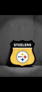 Sleek New Design  NFL Pittsburgh Steelers LED Backlit Sign Garage, Office, Den￼ - Picture 1 of 4