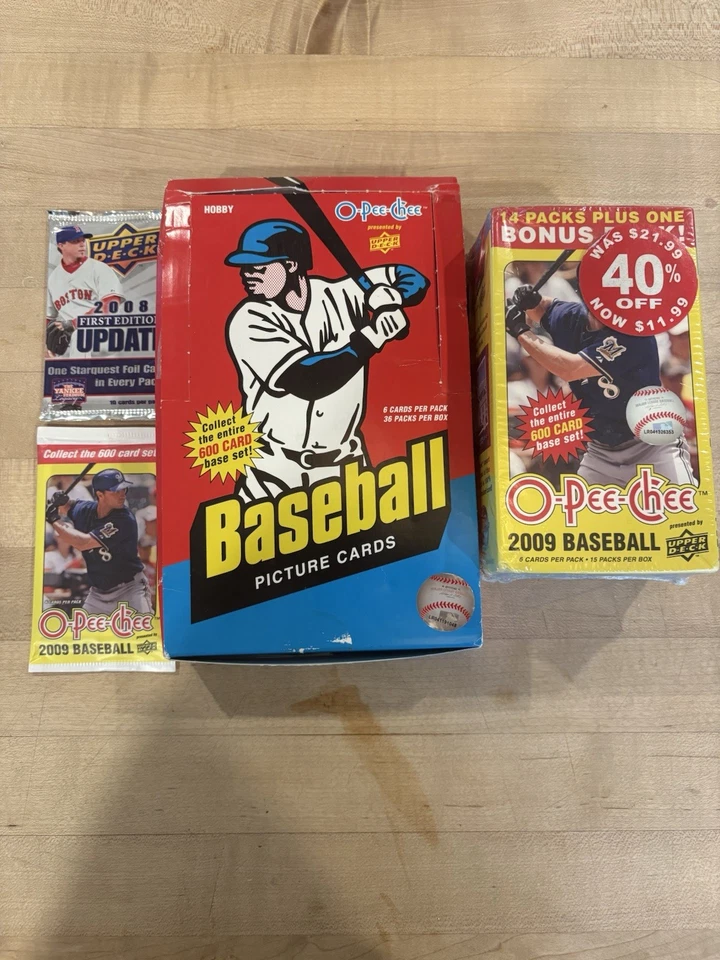 2009 O-Pee-Chee OPC Baseball Hobby Box With 34/36 Packs + Sealed Blaster Box - Image 1 of 2