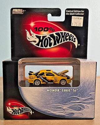 MIB Hot Wheels 100% Black Box Honda Civic Si Limited Edition 2003 #20 - Image 1 of 4