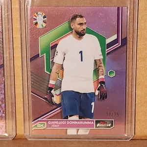 Gianluigi Donnarumma 2023 Finest Road to Euro 2024 Rose Gold #11/75 Italy - Picture 1 of 3