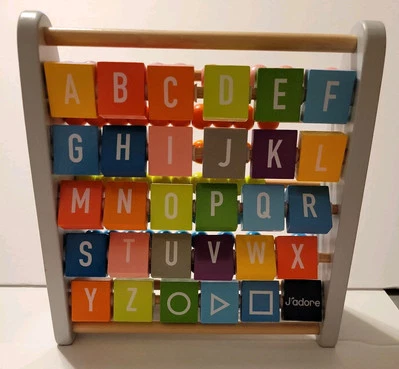 Cuentas matemáticas de madera 2 en 1 J'adore y ábaco animal ABC Foto 1 de 4