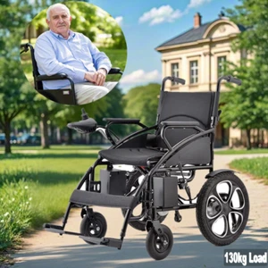 Electric Wheelchair Folding Long Range Lithium Power Motorised Foldable 2025✔️ - Picture 1 of 14