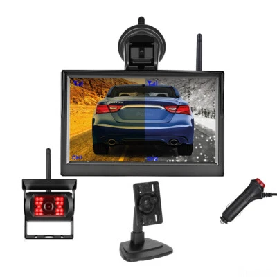 WIRELESS 5" MONITOR REVERSING CAMERA REAR VIEW KIT 12V 24V TRUCK,CARAVAN, Boat - image 1 of 4