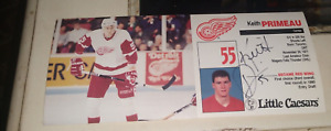 Keith Primeau Detroit Red Wings Little Caesars Postcard Autographed
