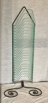 RANGE-DISQUE Porte Vinyles SCOUBIDOU Vintage 1960 vert et noir - Photo 1/4