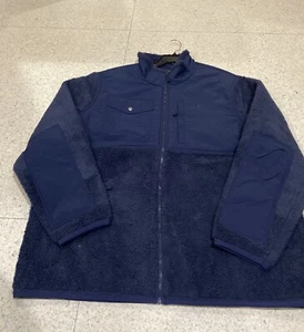 NWT POLO RALPH LAUREN HI PILE SHERPA FLEECE Navy Full Zip JACKET MEN's SZ 2XL - Picture 1 of 4