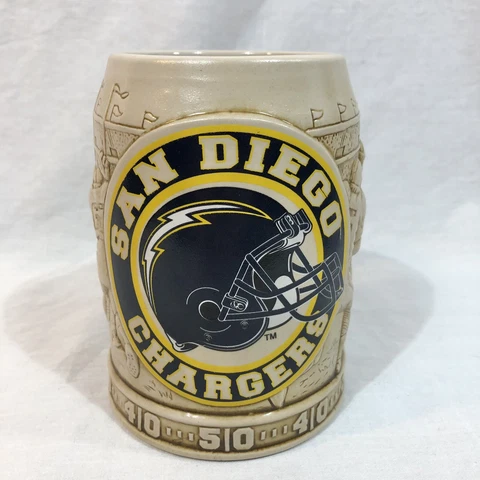 Vintage San Diego Chargers Ceramic Mug Beer Stein NFL 90’s Cover