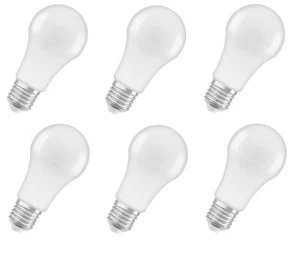 6x OSRAM LED Star Classic Birne E27 warmweiß 1521lm matt 13W = 100W EEK:F(SpA-G) - Bild 1 von 5