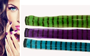 1x künstlich Haarverlängerung Haarsträhnen Clip in Extension Kunsthaar Streifen - Bild 1 von 4