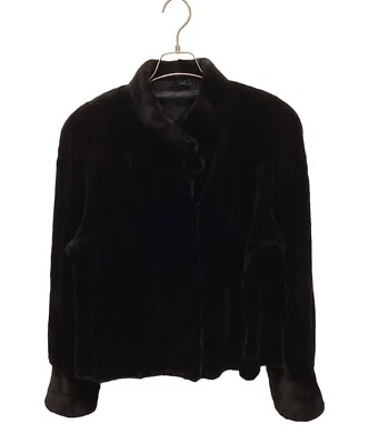 Chaqueta de piel SAGA MINK negra para mujer talla S-M Foto 1 de 4