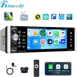 Android Auto Autoradio 5" 1 DIN Wired Carplay USB AUX TF FM KAM Bluetooth Mik - Bild 1 von 20