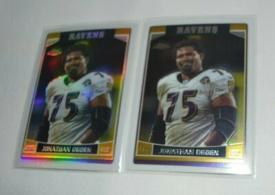 2006 TOPPS CHROME JONATHAN OGDEN OT. RAVENS CARD # 60 REFRACTOR AND REGULAR CARD - Image 1 of 2