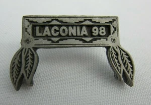 Vintage 1998 Laconia Bike Week Pewter Southwest Feather Event Biker Pin Made USA - Bild 1 von 2