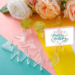 Card Stand Graded Cards Display Stand Small Paper Holders Clip Box I2U8 - Foto 1 di 10