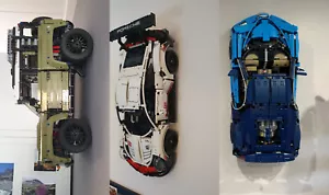 Wandhalterungen kompatibel mit Lego Technic Auto-Serie Porsche, Bugatti, Defender - Bild 1 von 16