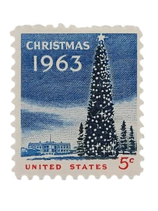 Estampilla de Navidad 1963 5 centavos franqueo de Estados Unidos Scott's #1240 - tema de vacaciones - ver fotos - Imagen 1 de 4