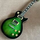 New Flame Maple Standard Green Electric Guitar, Silver Hardware, High Quality 