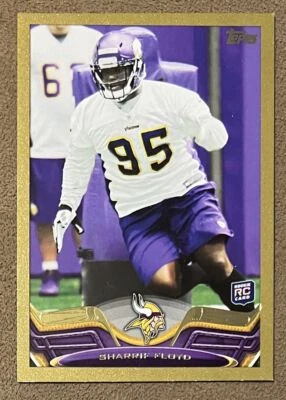 2013 Topps Gold Sharrif Floyd Rookie /2013 Minnesota Vikings #257 Parallel - Image 1 of 2