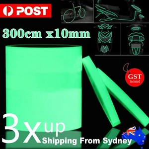 300cmx10mm Luminous Tape Self-adhesive Safety Home Decor Glow In The Dark Sign - Picture 1 of 12