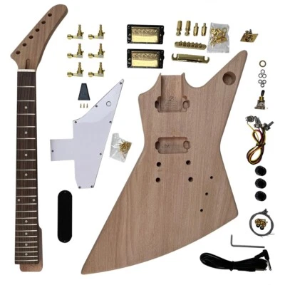 Guitarra Eléctrica Hágalo Usted Mismo Kit Tipo E Sin Acabar Cuerpo de Caoba ENVÍO GRATUITO🚗 Foto 1 de 4