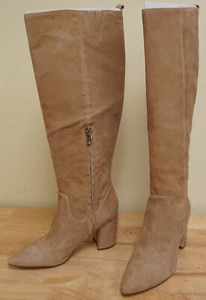 Sam Edelman 8M Boots Hai Camel Brown Suede Pointe-Toe Knee High Beautiful SOFT - Picture 1 of 5