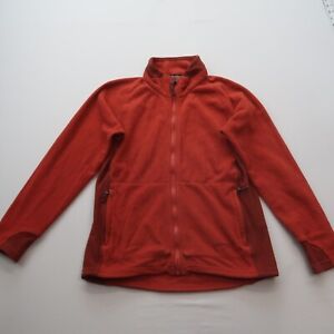 Marmot Womens Fleece Jacket Size Small Orange Full Zip Outdoors Pockets
